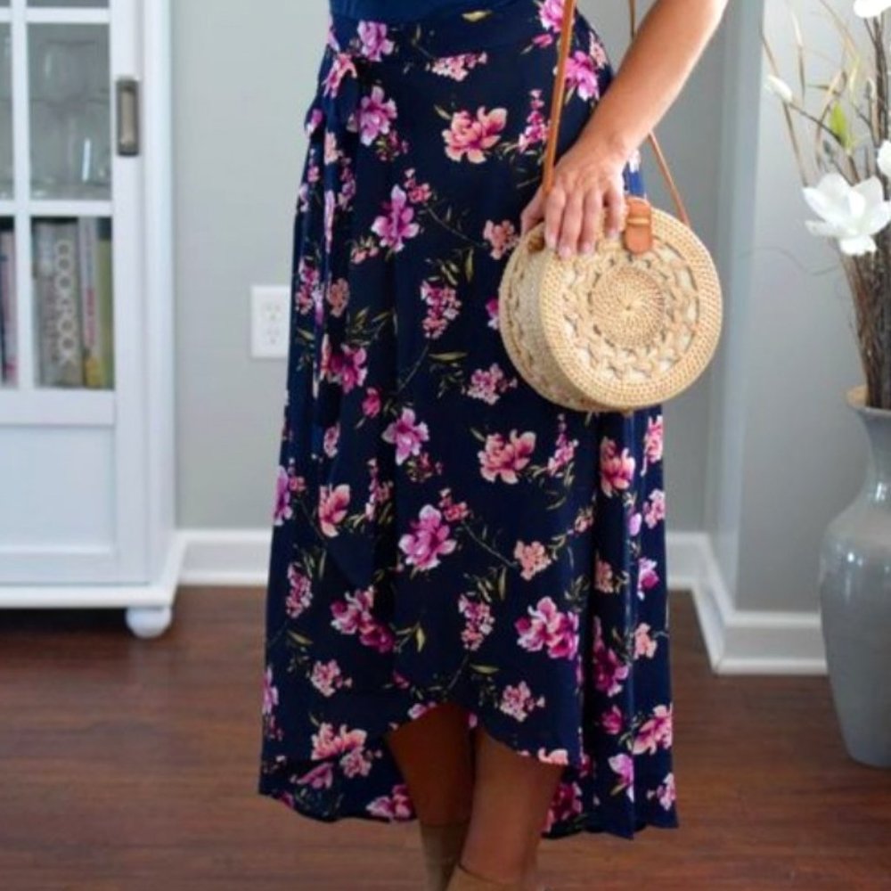 Le Lis - Golda Faux Wrap Midi Skirt